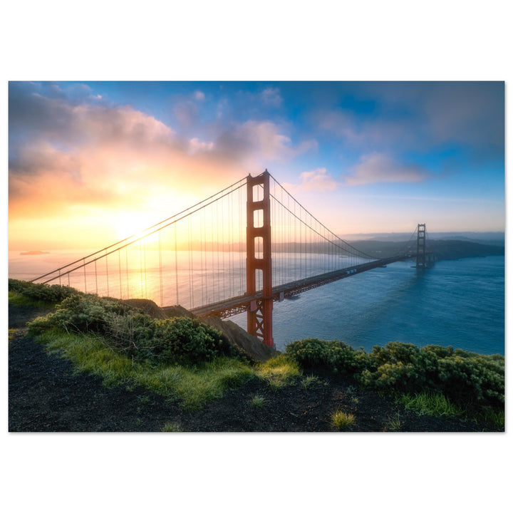 GOLDEN GATE SUNRISE | The Bridge To San Francisco California - Matte Premium Poster