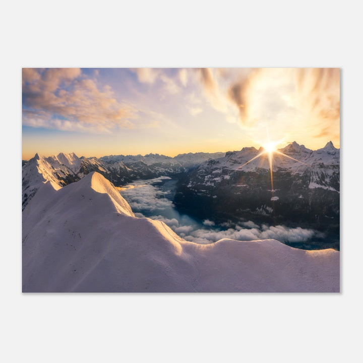 THE SILVER LINING | Sunrise in the Swiss Alps - Premium Matte Poster