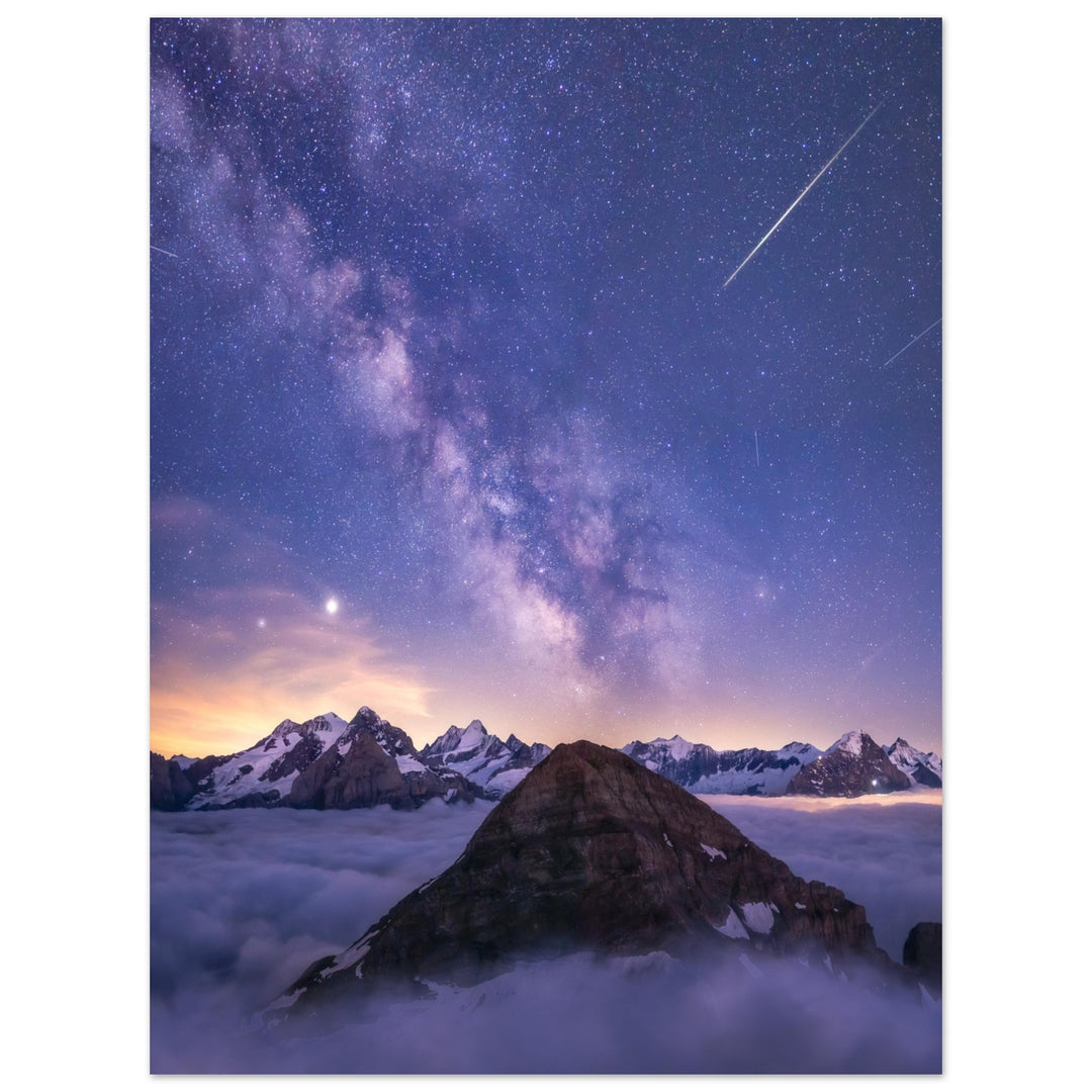 MYSTERIES | Milky way in the Bernese Alps - Premium Matte Poster