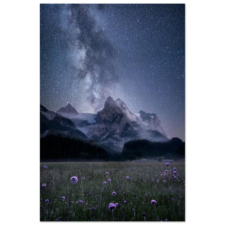 DEVOTION | Milky way in the Swiss Alps - Premium Matte Poster