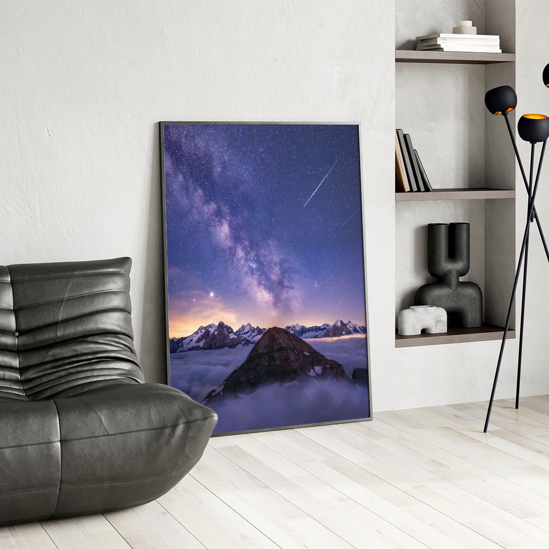 MYSTERIES | Milky way in the Bernese Alps - Aluminum, Canvas, Poster Print