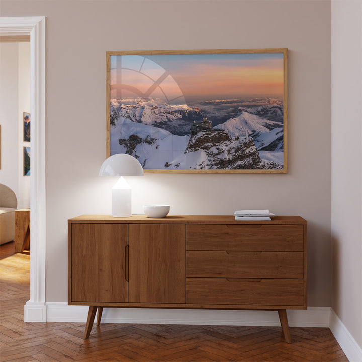 JUNGFRAUJOCH | Winter sunset in the Bernese Alps - Aluminum, Canvas, Poster Print